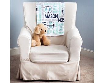 Personalized Baby Blanket - Baby Milestone Blanket - Custom Baby Blanket - Baby Name Blanket - Baby Shower Gift - Personalized Baby Boy