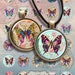 30 mm images SHABBY BUTTERFLIES Printable digital download for round pendants bezel trays glass cabochon mountings cameo settings Art Cult