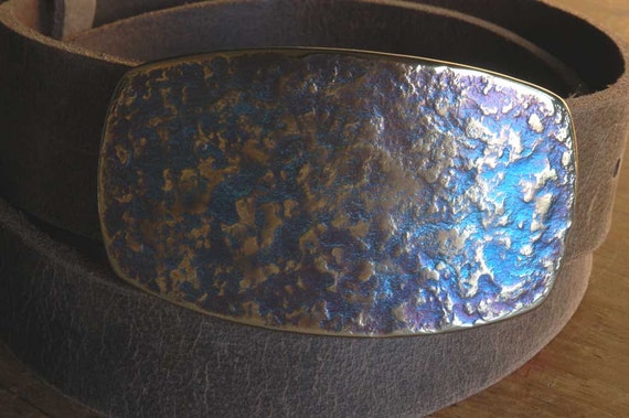 Blue Rodeo Belt Buckle ~ Belt Buckles for Men ~ Women's Belt Buckle ~ Blue Jean Buckle ~ Hypoallergenic Accessories ~ Hand Forged Guy Gifts