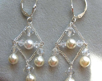 Pearl and Crystal Jubilee Earrings