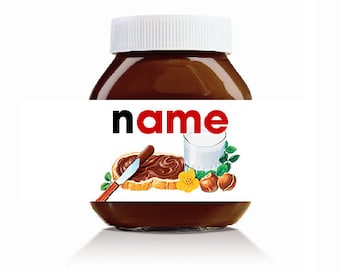 Personalised Original Theme Label For Nutella Jar 750gr & 400gr