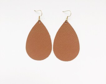 Caramel Leather Earrings