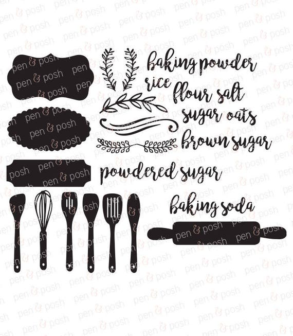 Download Kitchen SVG Kitchen SVG Files Custom Labels Pantry