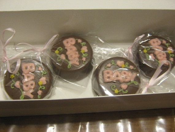 Baby design chocolate covered double stuffed oreos