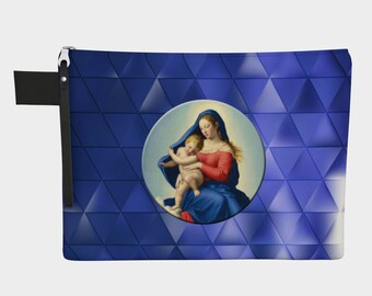 Madonna and Child in Glory - Zipper Carry-All bag - 4 sizes - catholic gift for her - religious bags - Virgin Mary - Pouch - Zipper pouches
