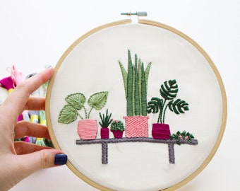 Embroidery Pattern, Plant Embroidery Pattern, PDF Download, Printable Stitching Pattern, Modern Embroidery Pattern, Hand Embroidery Pattern