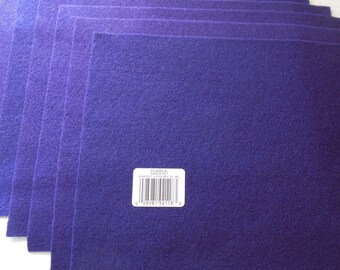 KUNIN Rainbow Classic Felt Six 9x12 Sheets Purple