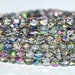 Stunning Czech glass round fire polished 4mm beads, Northern lights AB, Vitrail, half coat, package of 50 beads, uk beads