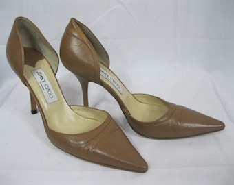 Brown Leather Jimmy Choo Heels Size 39