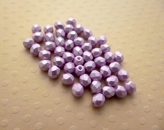 Set of 50 4 mm Pastel Lt. Rose - F4 1404