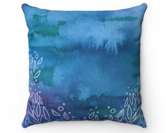 Blue Decorative Throw Pillow Cover, Throw Pillow for Couch, Blue Pillows, Decorative Pillows for Home Decor, Purple Pillow, Pillow Cases