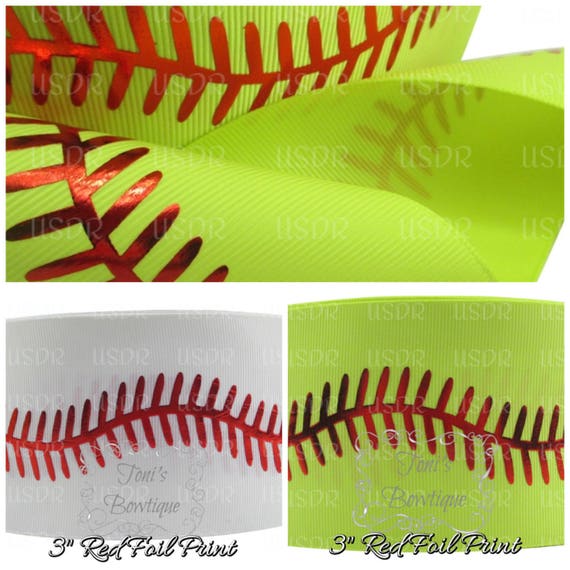 USDR 3 Ribbon By the Yard Softball Ribbon cheer bow