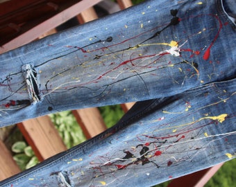 PAINTED BOYFRIEND JEANS