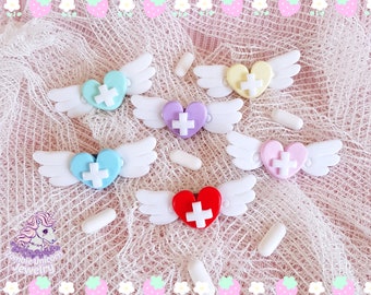 Heavenly Nurse hair clips menhera sickly cute