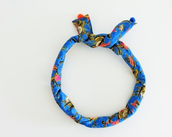 batik headband, wire headband, batik fabric, gift for her, Spring trend, top knot headband, womens headband, colorful hair accessory,