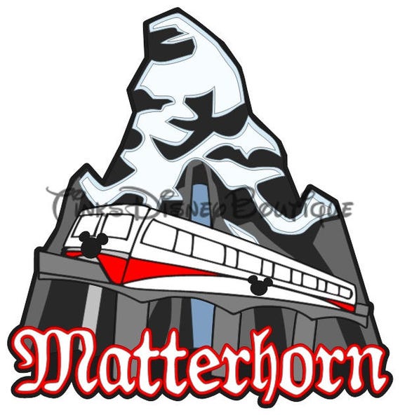 Download Disney SVG clipart Matterhorn Monorail Title Mickey & Minnie