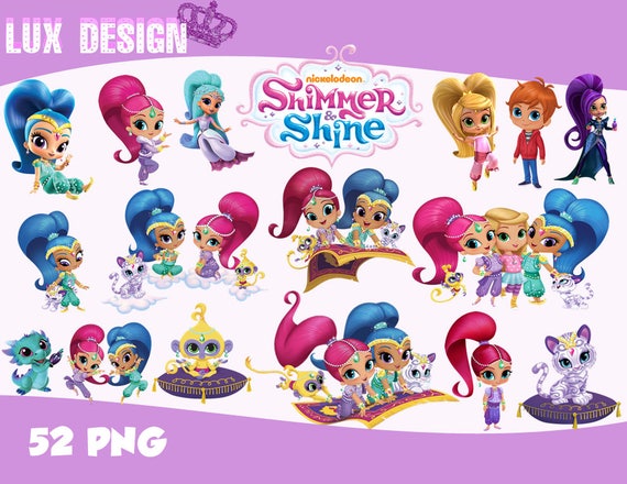 52 Shimmer and Shine ClipArt PNG Images 300dpi Digital Clip