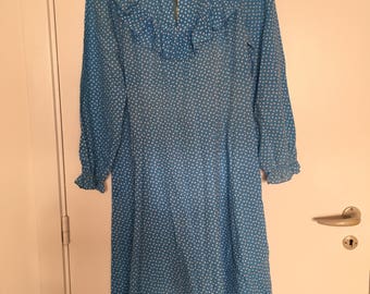 70s polka dotted dress