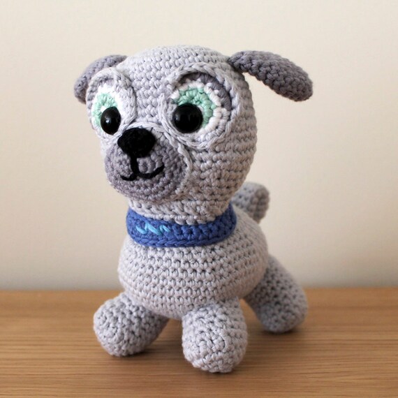 Bingo - Soft Toys. Amigurumi Pattern PDF, Puppy Dog Pals, Puppy Doll, Pug, Pugster, Nursery Crochet, Kids Gift, Dog Toy, DIY, Digital File