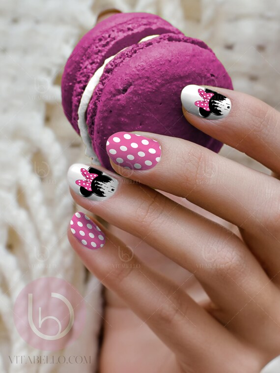 Minnie Nail Decal Disney Nail Decal Minnie Mouse Nail Like this item? - Minnie Nail Decal Disney Nail Decal Minnie Mouse Nail
