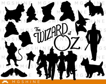 Wizard of Oz SVG for Cricut, Silhouette - Wizard of Oz silhouette - Wizard of Oz png clipart - Wizard of Oz dxf vector files - TS38