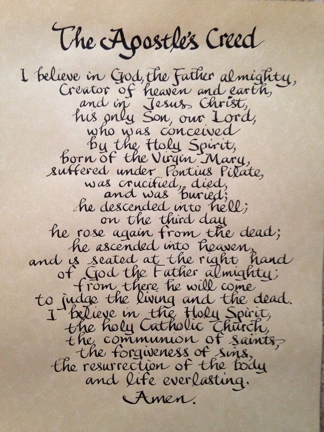 Apostles Creed Prayer New Version Printable