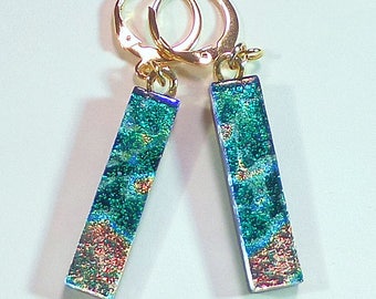 Fused Dichroic Glass Earrings