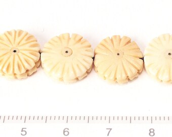 Bone beads flower shape 10pcs/O-0007