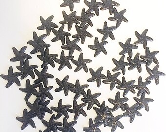 Starfish flatback, starfish cabochon, ocean flatback, black starfish, under the sea embellishment, mermaid flatback