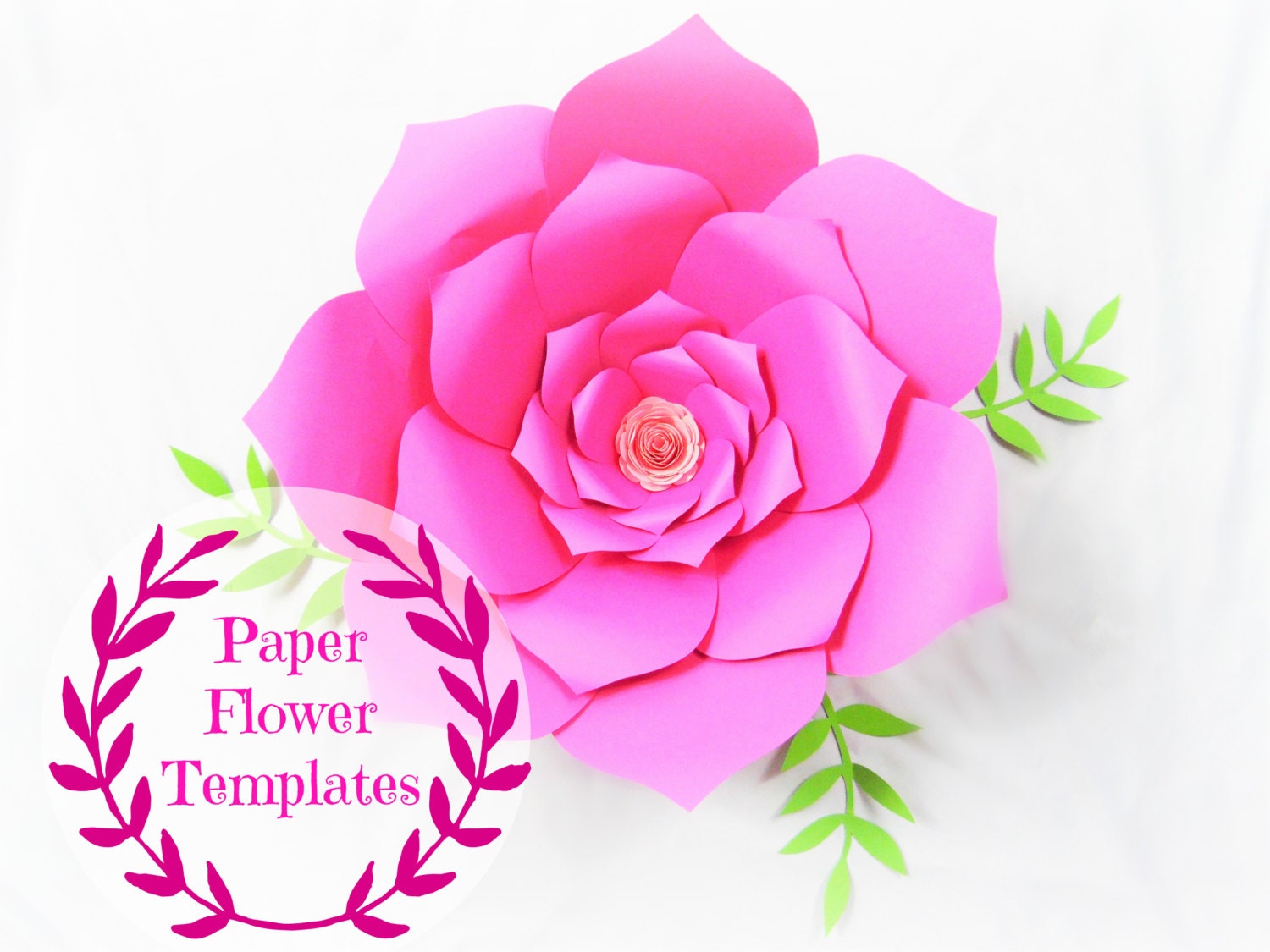 Free Free 96 Svg Printable Free Rose Paper Flower Template Pdf SVG PNG EPS DXF File