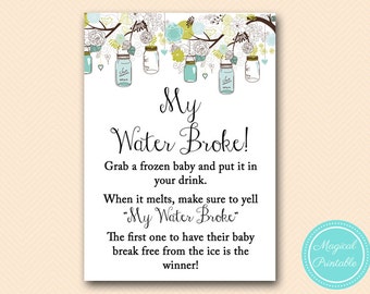 My water broke frozen baby ice cube game mermaid baby shower