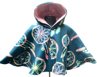 Car Seat Poncho - Infant Car Seat Poncho - Baby Poncho - Toddler Poncho - Fleece Poncho - Hooded Fleece Poncho - Car Poncho - Girls Poncho
