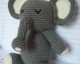 Crochet Elephant, Elephant Stuffed Animal, Crochet Animal, Elephant Plush, Stuffed Elephant, Zoo Nursery Decor, amigurumi elephant