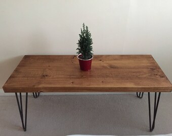 Rustic industrial vintage style coffee table tv table, variety of colors, made to order