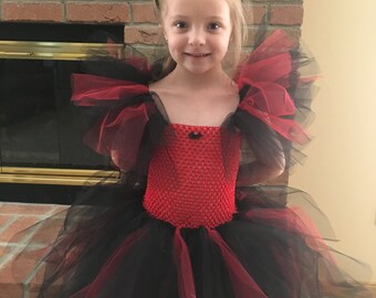Girls Halloween Vampire/Bat Tulle Tutu Party Dress Costume