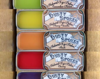 Sampler-Natural Lip Balm in Fruit Flavors-Choose 3-Natural Lip Balm-Lip Balm-Lip-Lip Care-Lip Products-Fruit-Fruit Flavors-Natural