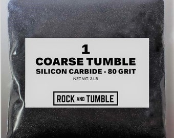 3 LB Rock Tumbling Grit - Stage 1 Coarse Silicon Carbide - 80 Grit - Rock Polishing - Tumbling Grit - Rough Rocks Grit - Tumbling Rock Grit