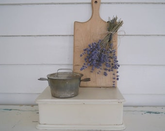 Vintage French Metal Ramekin with Handles and Lid
