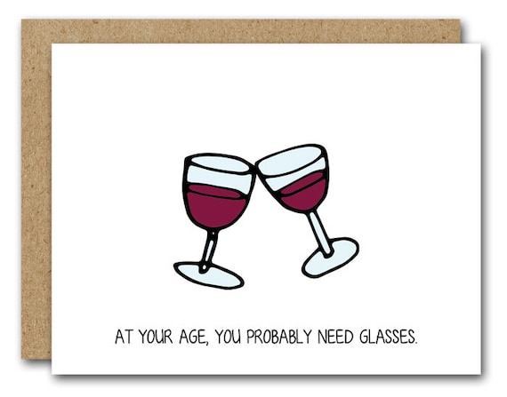 Printable Funny Birthday Card Wine Lover Card Instant