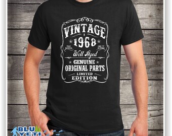 His 50th birthday shirt - Turning 50 - 50 Years Old - VINTAGE 1968 Shirt - Tee - Gift for Him - Dad husband brother born in 1968