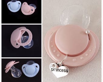 Adult Pacifier, Baby Girl, Baby Boy, Princess, Daddy's Girl or Good girl Pink or Blue ABDL, sissy, dummy Adult Baby pacifier