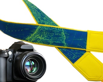 DSLR Camera Strap. World Map Camera Strap. Camera accessories. Photographer gift.