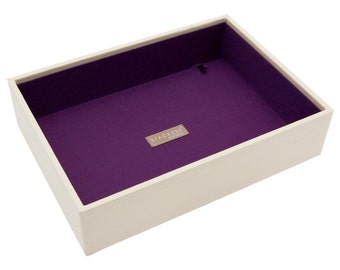Stackers Cream & Purple Classic Deep Open Jewellery Tray LC70593