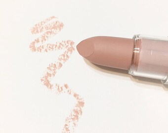 Organic BARELY THERE Natural MATTE Lipstick - Mineral Lip Butter - Gluten Free Vegan Lipstick