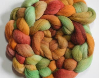 Layers of Earth - hand dyed merino roving - 4 oz spinning fiber - felting wool - hand painted spinning fiber - spinning wool - dyed merino
