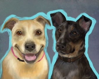 ADD-ON - Add pets to your digital portrait