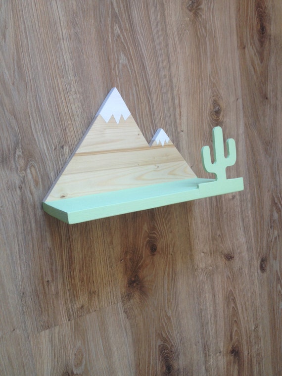 Mountain Wall Shelf Mountain Peak Wall Decor shelf for