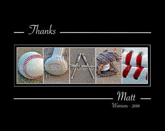 BASEBALL COACH Gift - Alphabet Photography - 8x10 Unframed - Coach's gift