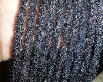Human Hair Dreadlock Extensions Thin (Pack/Bundle OF 25 locs)