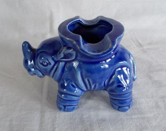 Vintage Small Purple Hippo Japan Ashtray
